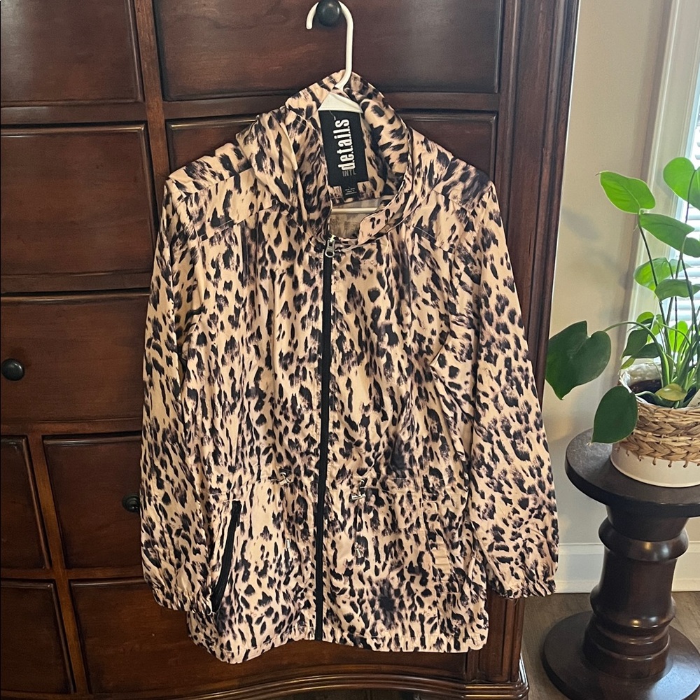 Leopard Print Rain Jacket by details INTL